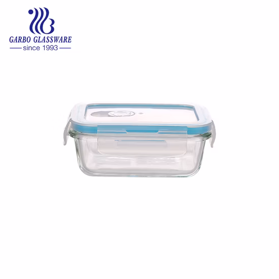 385ml High Borosilicate Transparent Lunch Box Wholesale Food Storage Glass Containers with Lid