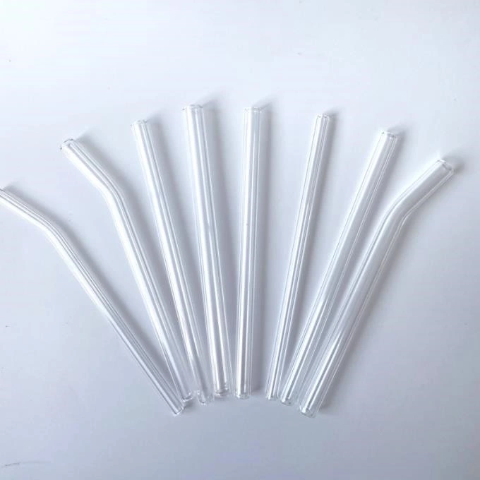 Reusable Heat Resistant Glass Tube Wine Milk Cold Drinking Juice Glass Straw