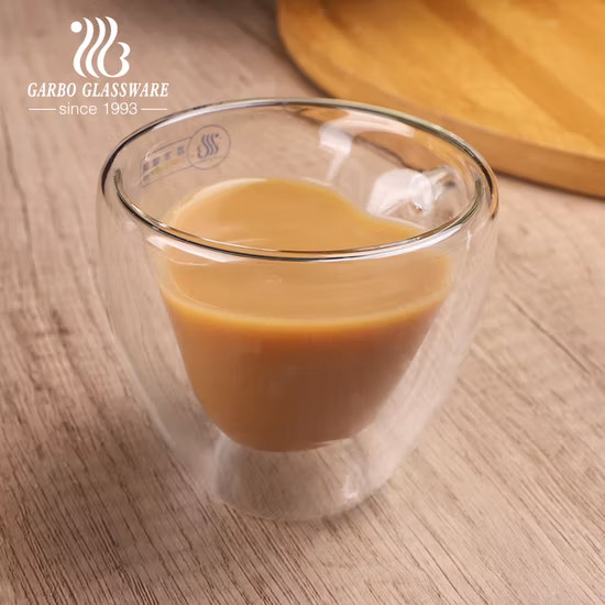 라떼 머그잔, 투명 머그잔, 이중 벽 유리 컵 커피 머그잔, 유리 차 머그컵 유리 커피 머그잔, 차 안경,