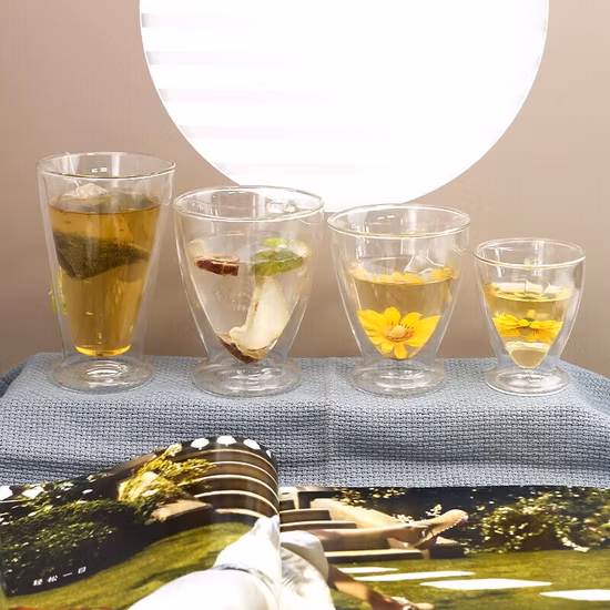 이중 벽 유리 에스프레소 컵 유리 커피 컵 내열성 커피 컵 붕규산 유리 커피 컵 에스프레소 컵,